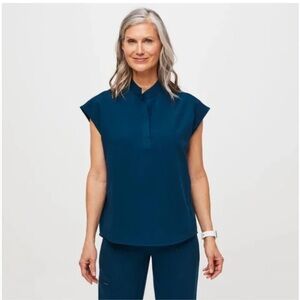 FIGS. Limited edition color, deep reef. Women’s scrub top, Rafaela.